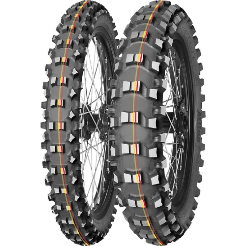 Mitas 90/100-16 Mitas TERRA FORCE-MX SM 51M TT CROSS MID SOFT Rear SOFT TO MEDIUM red & yellow NHS