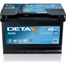 Deta AGM DK600 12V 60Ah 680A 242x175x190 DK600