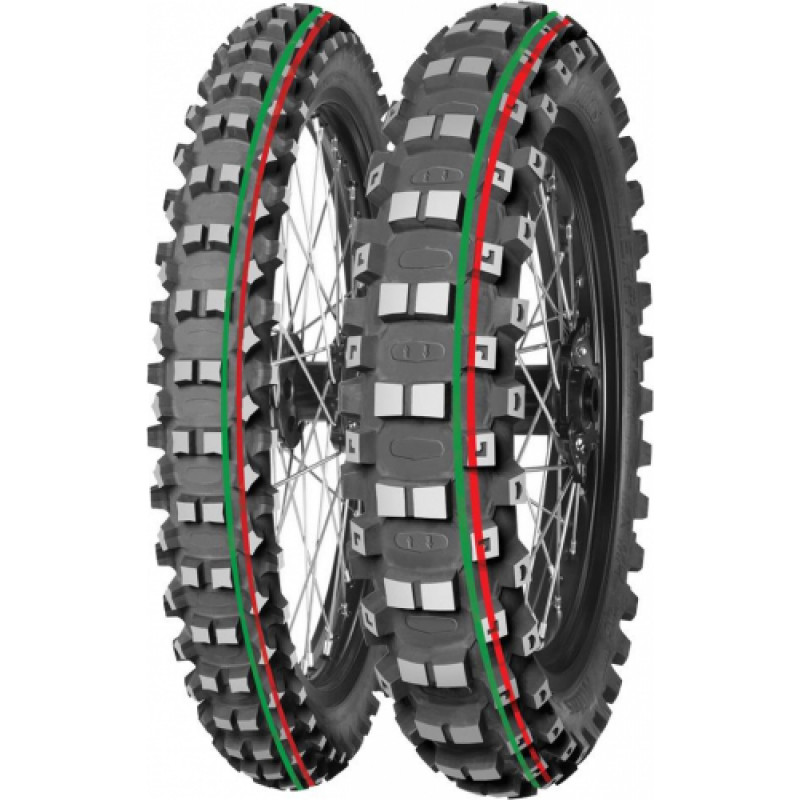 Mitas 70/100-17 Mitas TERRA FORCE-MX MH 40M TT CROSS INTERMED Front MEDIUM TO HARD red & green NHS