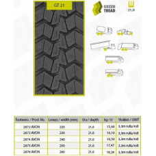 GT 315/80R22,5 GT21 MICH1 Retreaded M+S