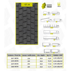 GT 295/80R22,5 GT34 EU1 atjaunota riepa M+S Drive Regional