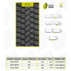 GT 295/80R22,5 GT55 MICH1 Retreaded 3PMSF